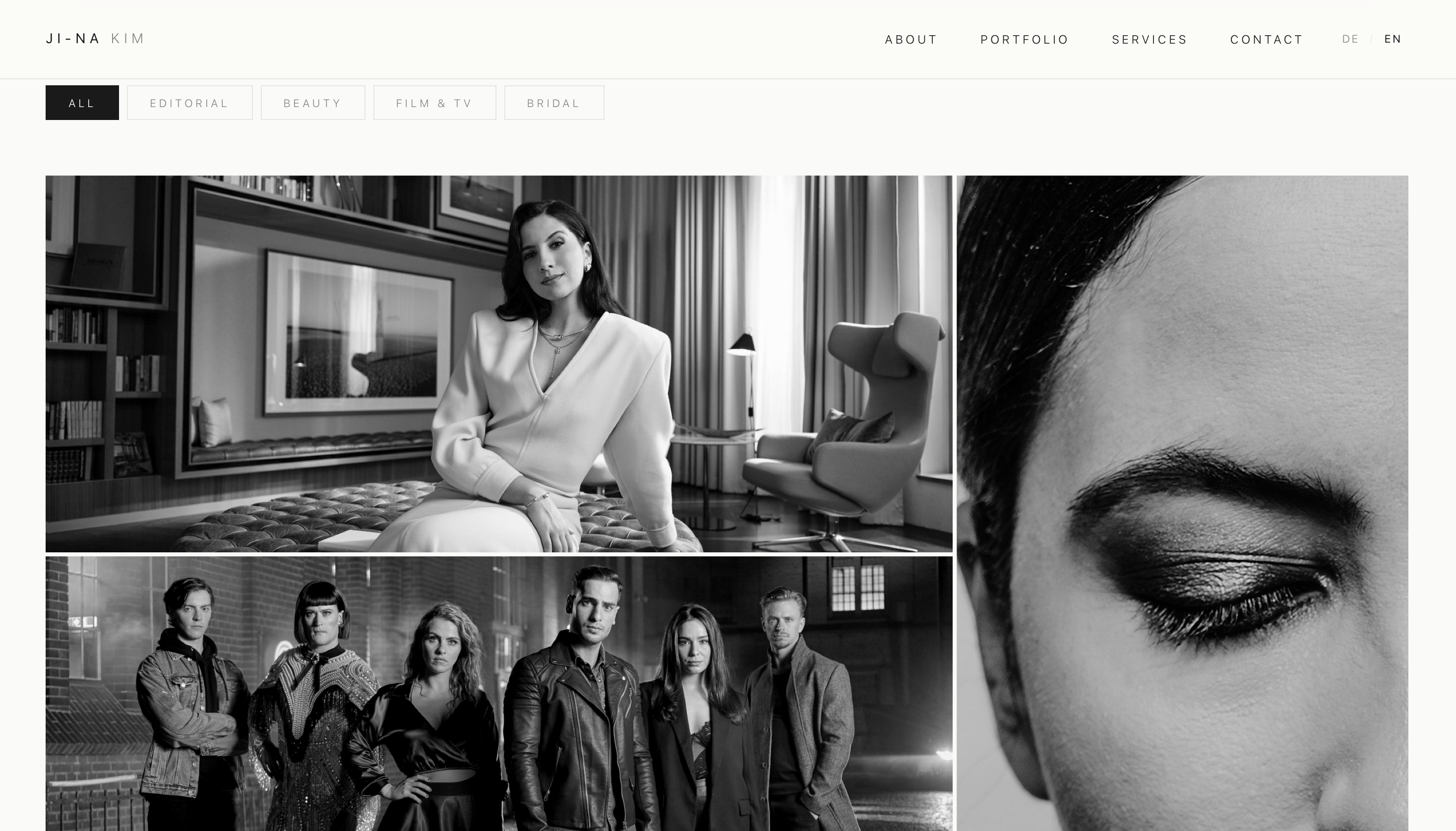 Portfolio-Grid mit allen Kategorien